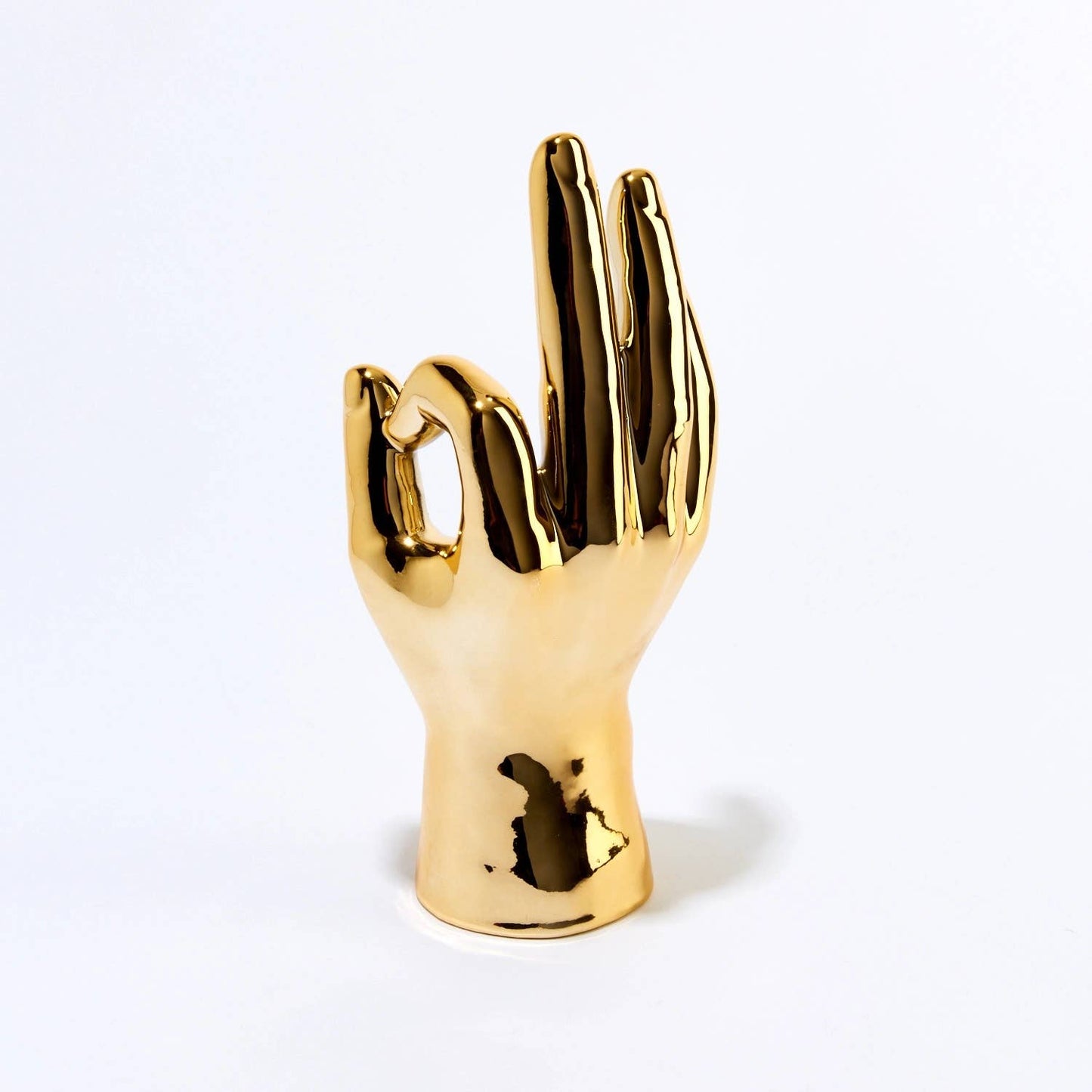 Interior Illusion Gold "Ok" Hand Tabletop decor - 9" tall