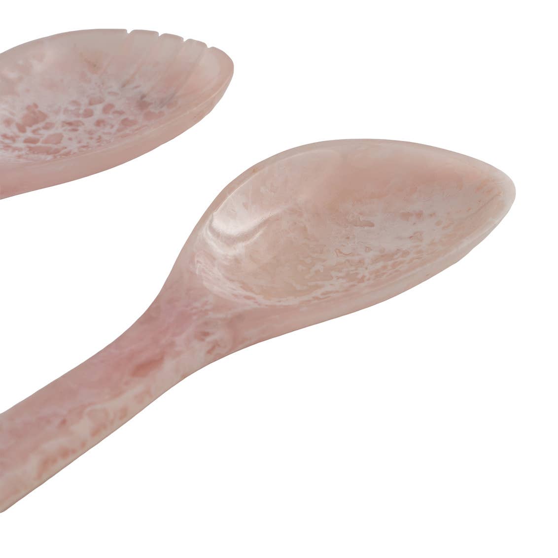 Set of Two Radiant Resin Salad Servers - Blush