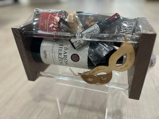 Wood Wine Stand Mishloach Manos