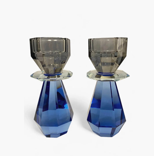 Crystal Cut Candlesticks