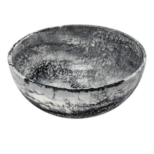 Radiant Resin Black and White 12" Bowl