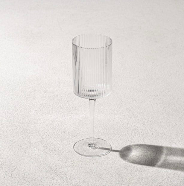 Ribbed Wine Glass