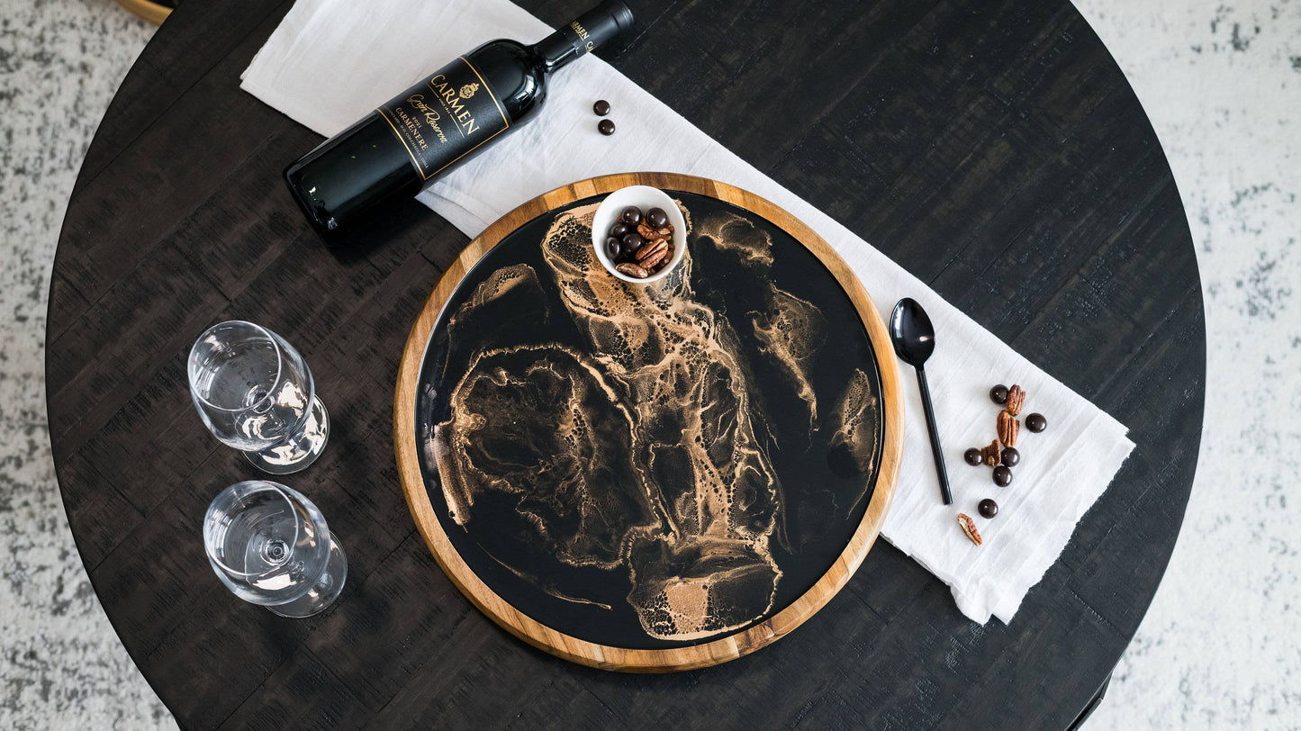 Acacia Resin Lazy Susan 16" - sale