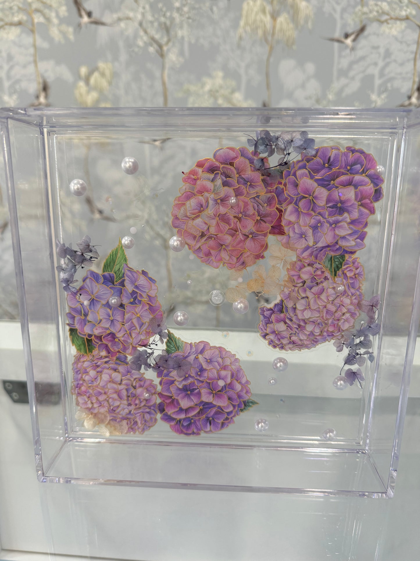 Floral Resin Art Tray - small