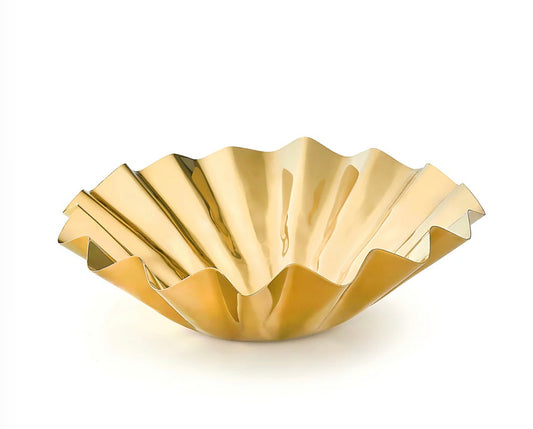 Cerro Gold Wavy Slant Bowl