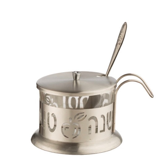 Stainless Steel Honey Dish w/ spoon