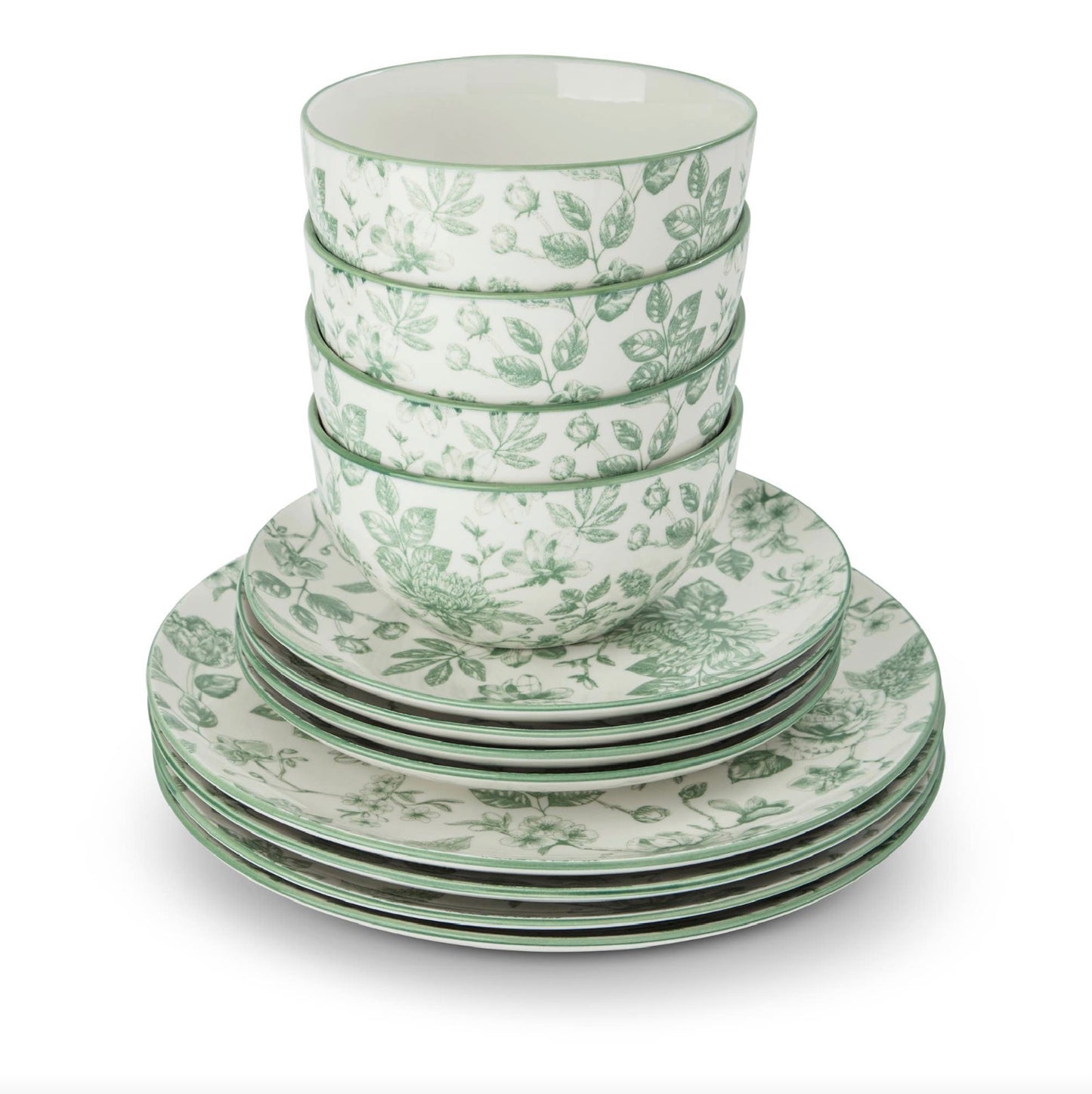 12pc Toile Dinnerware Set