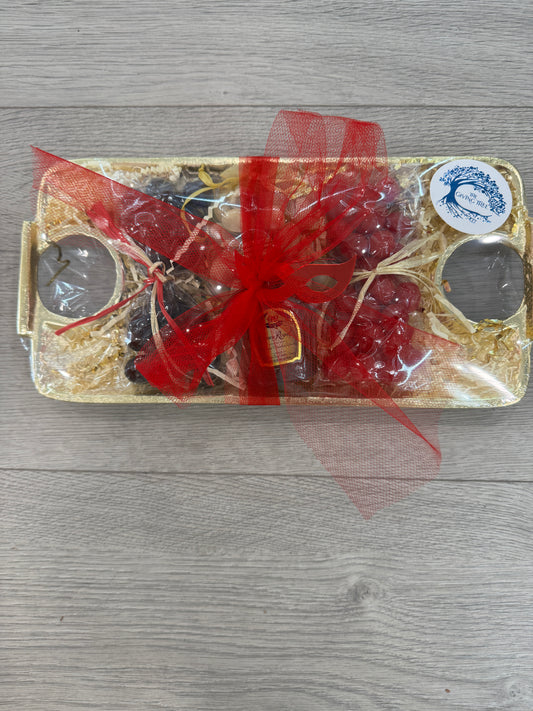 Gold Crocodile Mishloach Manot Tray