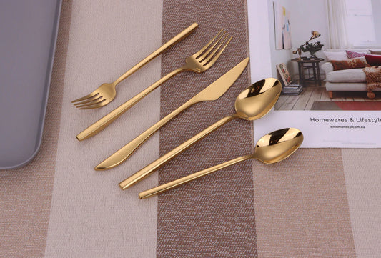 20 Pc Gold Flatware Set of 4