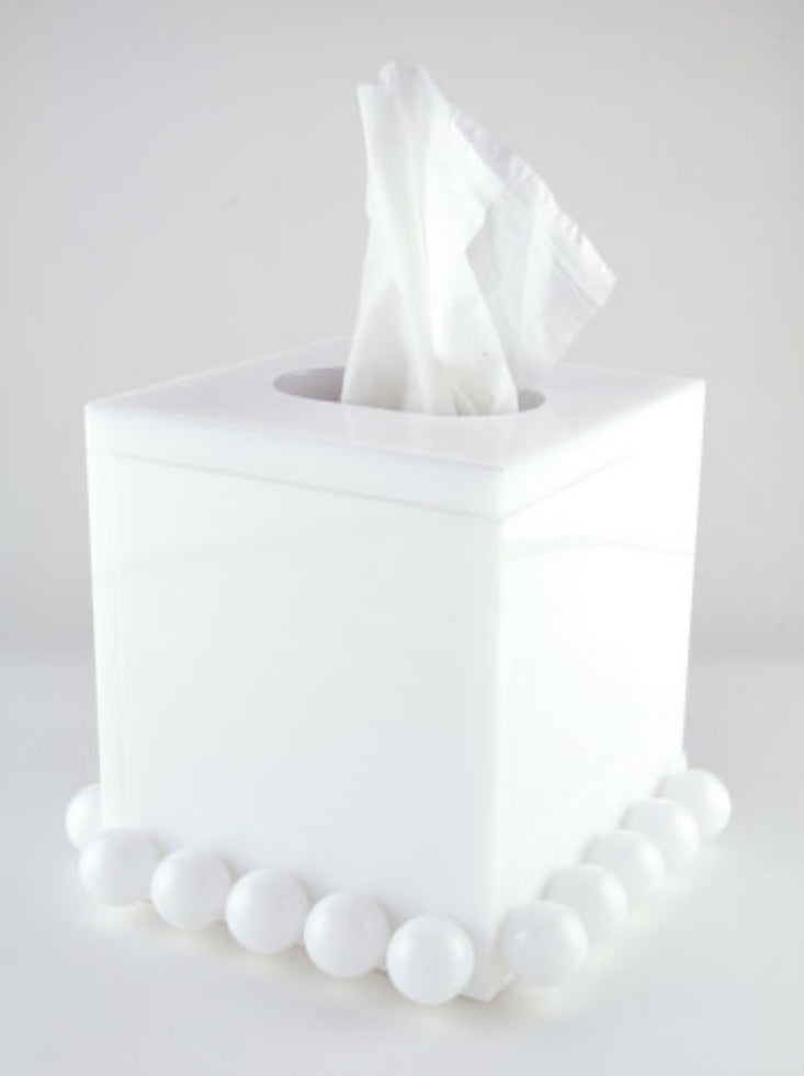 White Acrylic Bubble Tissue box