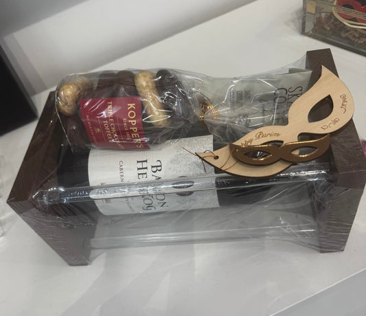 Wood Wine Stand Mishloach Manos