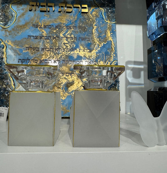 Crystal Cross Cut Tea Light Holders