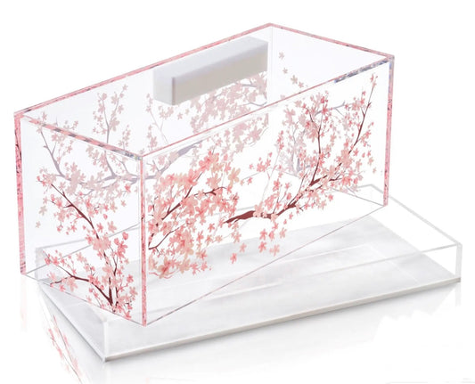 Small Rectangular Cherry Blossom Cake Dome