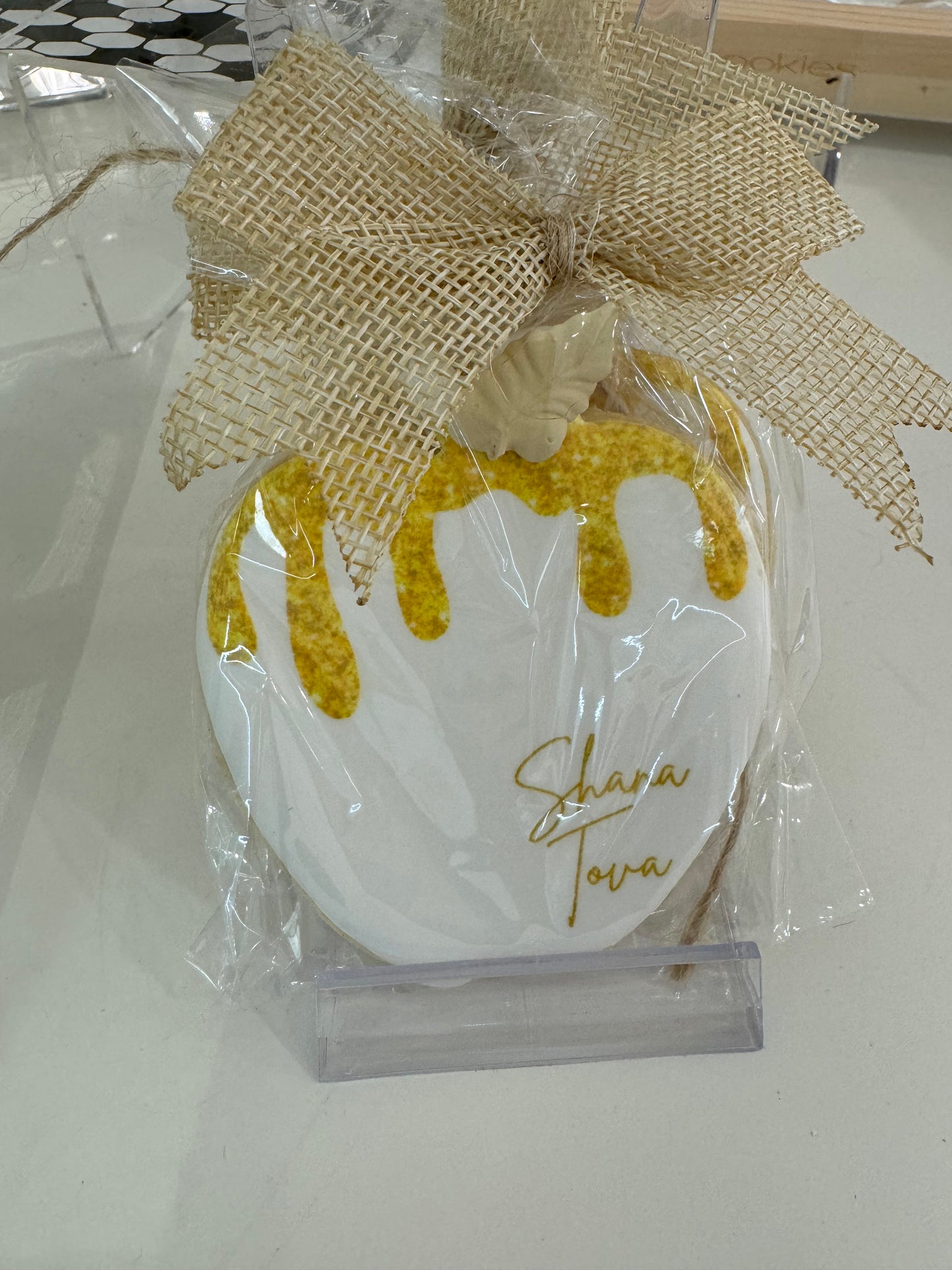 Individual wrapped Shana Tova Apple Cookie