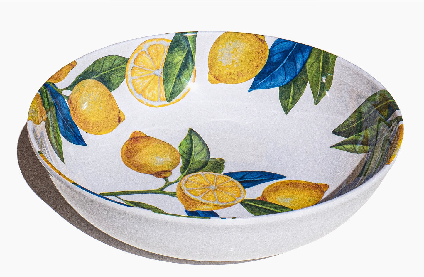 Lemon Orchard Melamine Salad Bowl & Servers Set