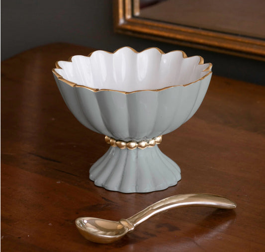 BB Vienna pedestal dish w/ spoon