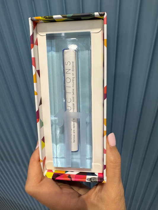 Sky Blue Chai Mezuza