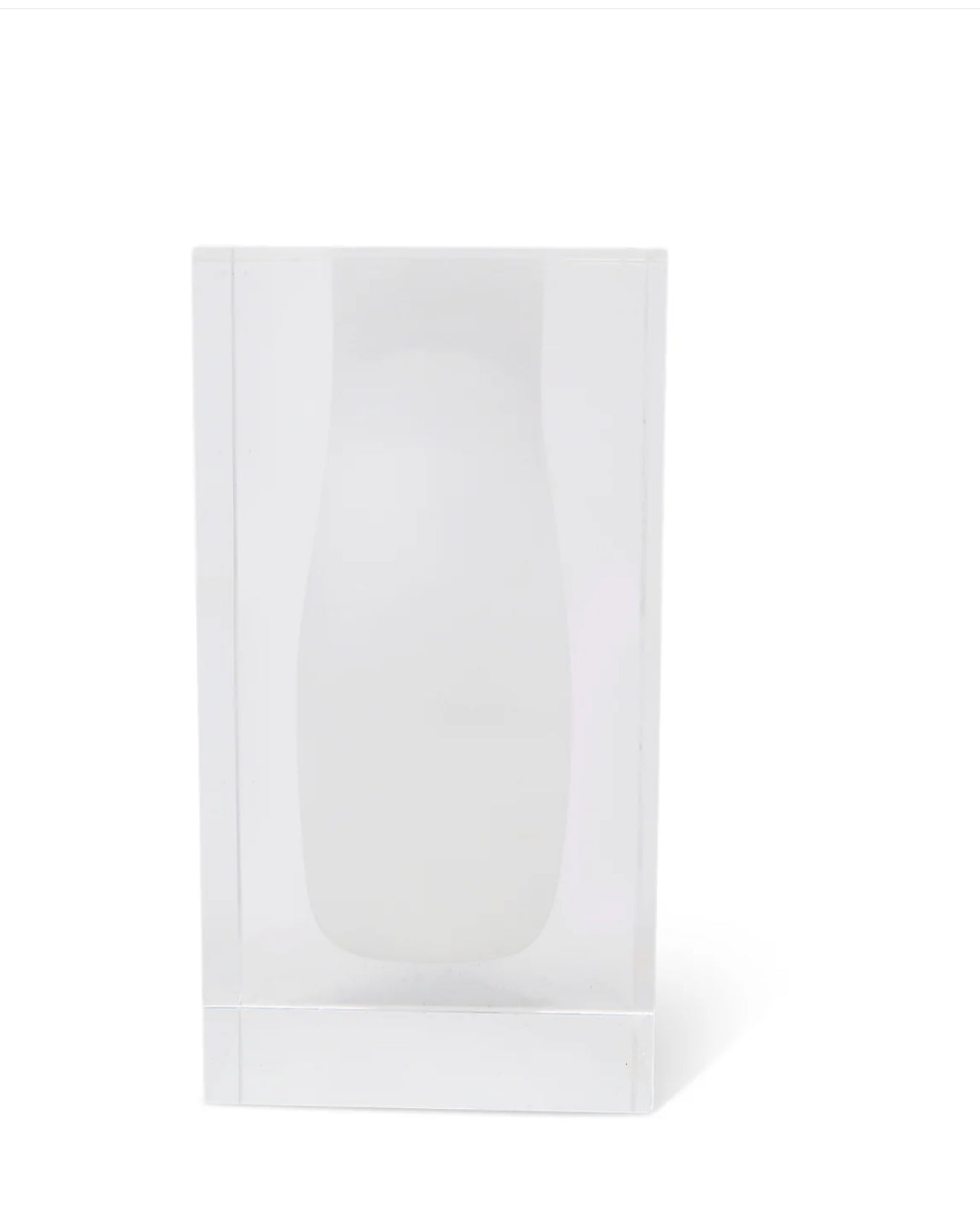 Crystal Block Scoop Vase
