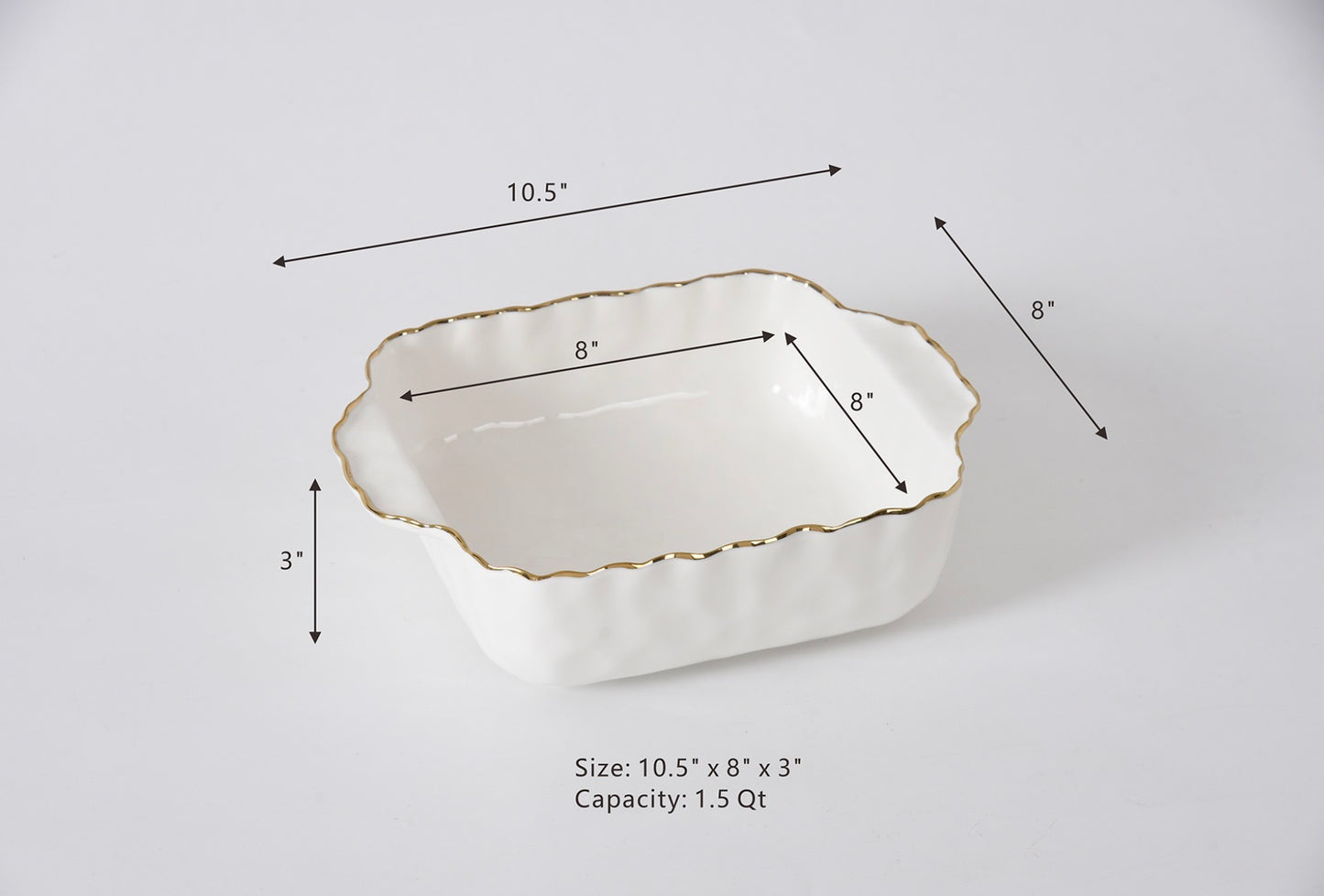 Square Baking Dish w/ solid handles