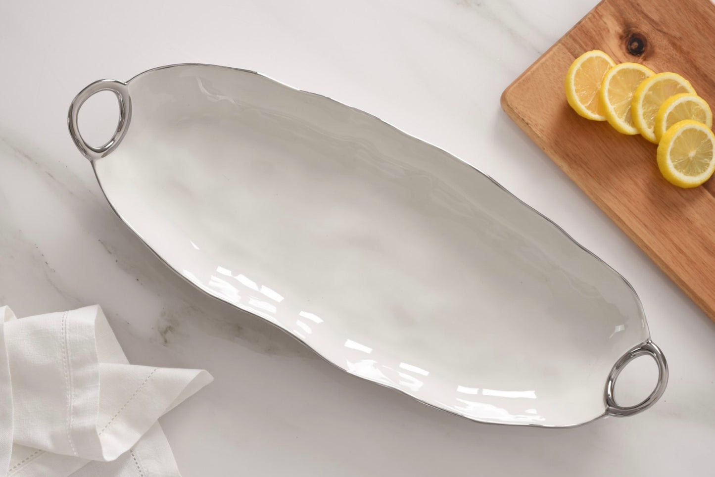 Long Server w/ Silver Handles