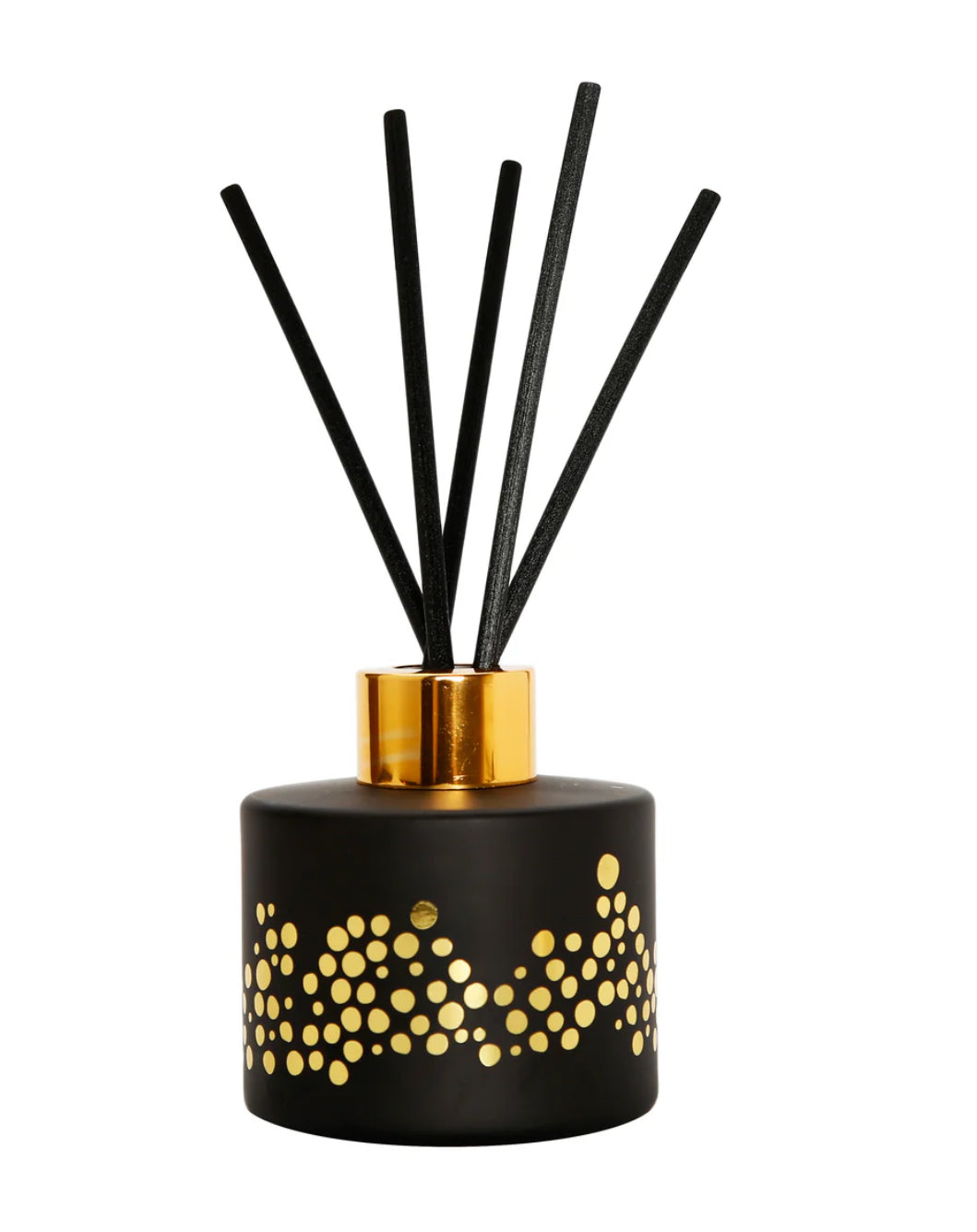 Gold Spotted Black Bottle Diffuser