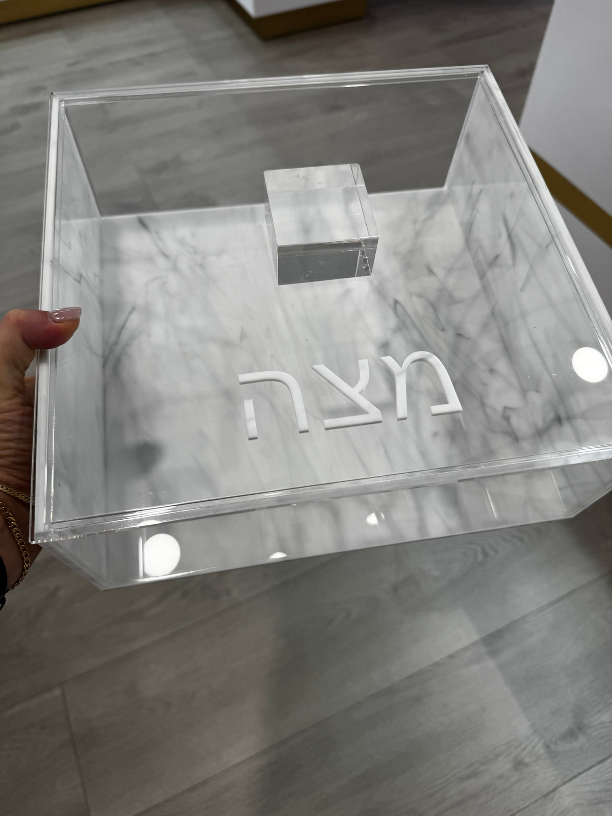 Square Marble Matza Box – The Giving Tree