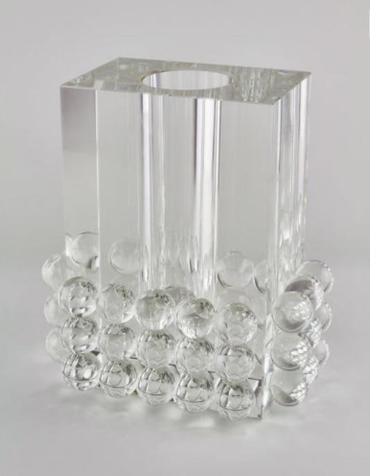 Bubble Crystal Square Vase