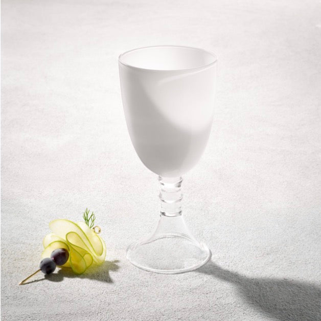 Vikko Glass Goblets in White and Black