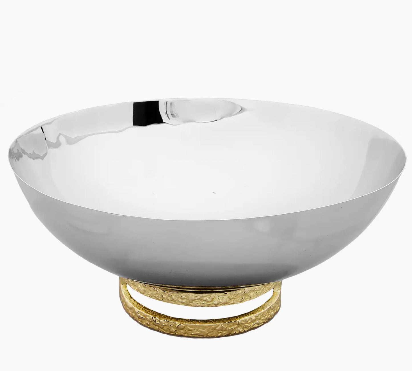 Stainless Steel Gold Loop Bowl 11.5” wide