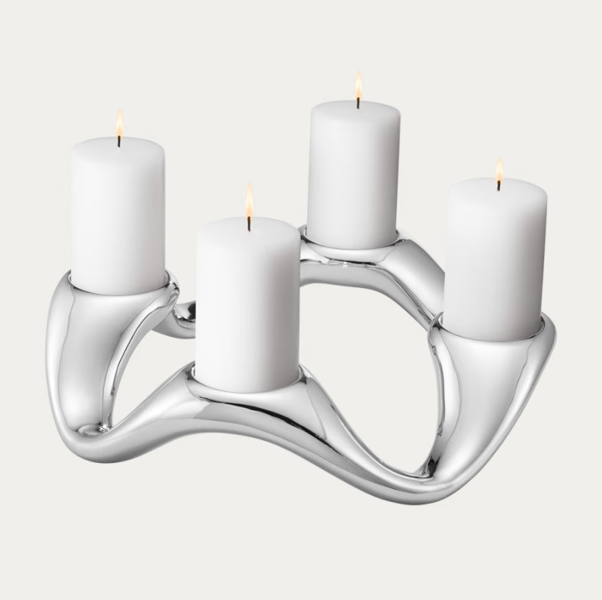 Cobra Collection Round Candleholder Centerpiece w/ Branded Candles