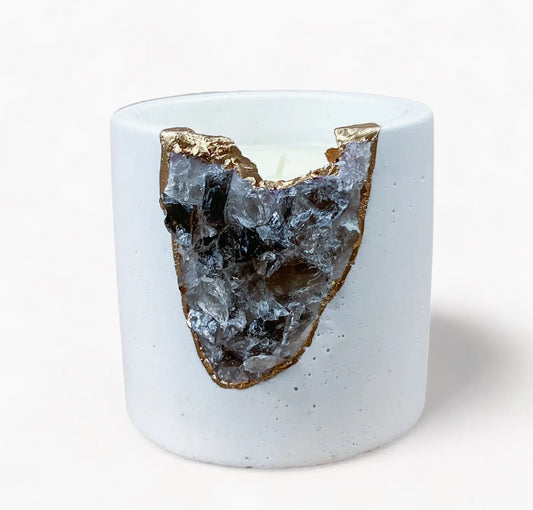 Sweet Musk decorative Geode Candle