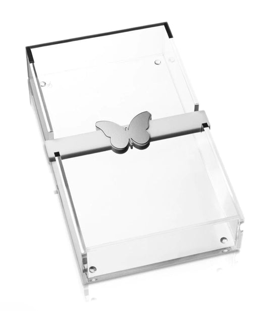 Silver Butterfly Towel Holder