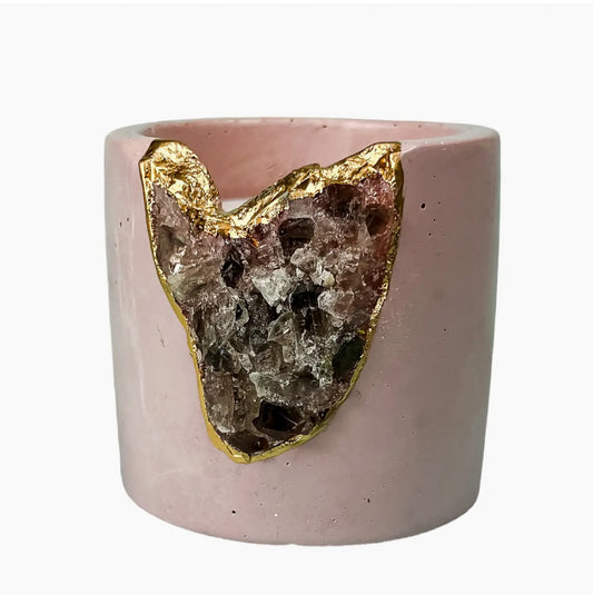 Botanical Wildflower geode Candle