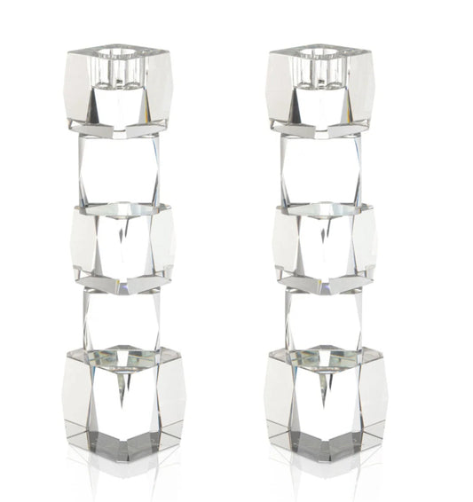 Crystal Cube Candlesticks