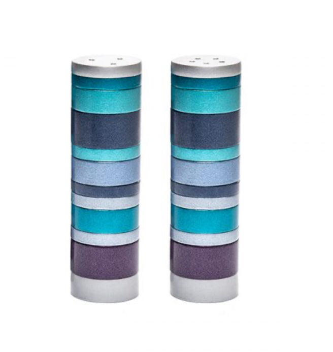 Brushed Cylinder Rings Saltshakers