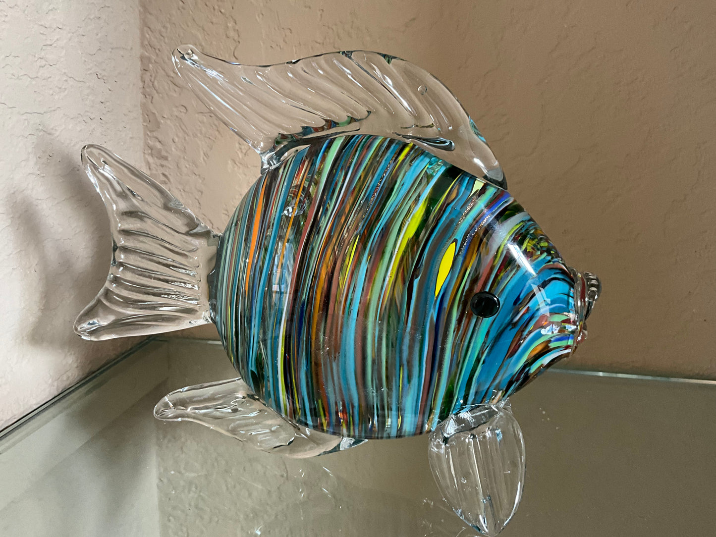 Rainbow Glass Blown Fish