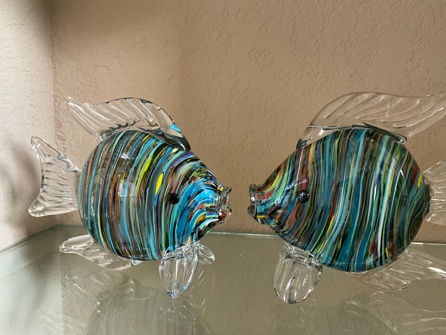 Rainbow Glass Blown Fish