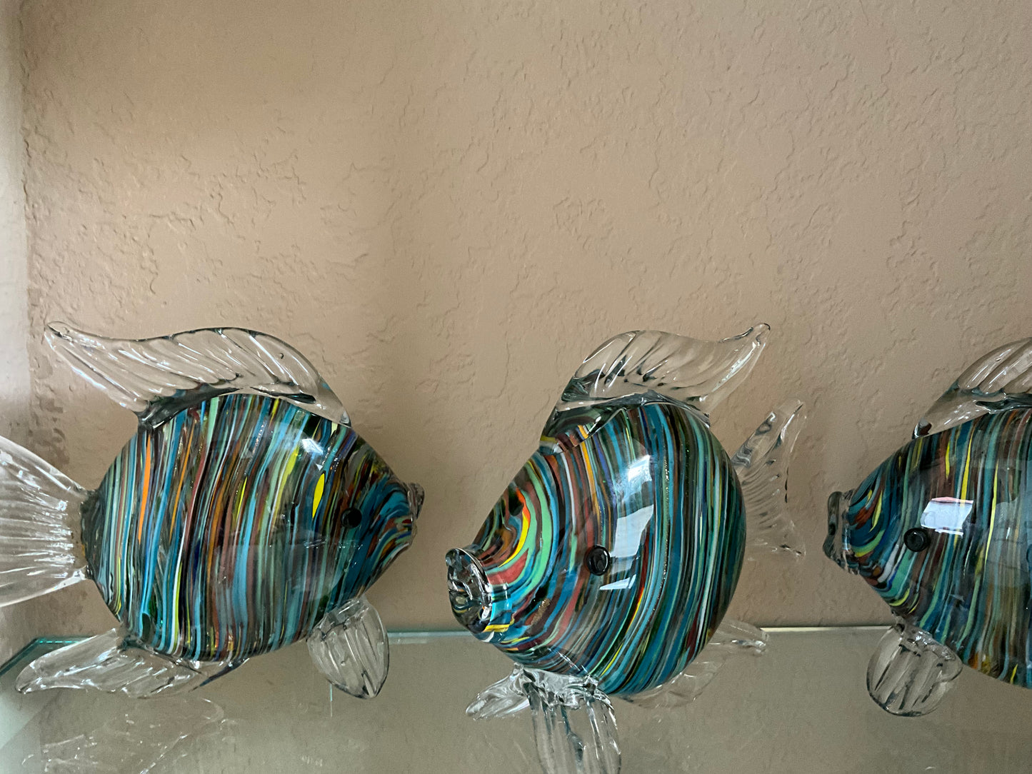 Rainbow Glass Blown Fish