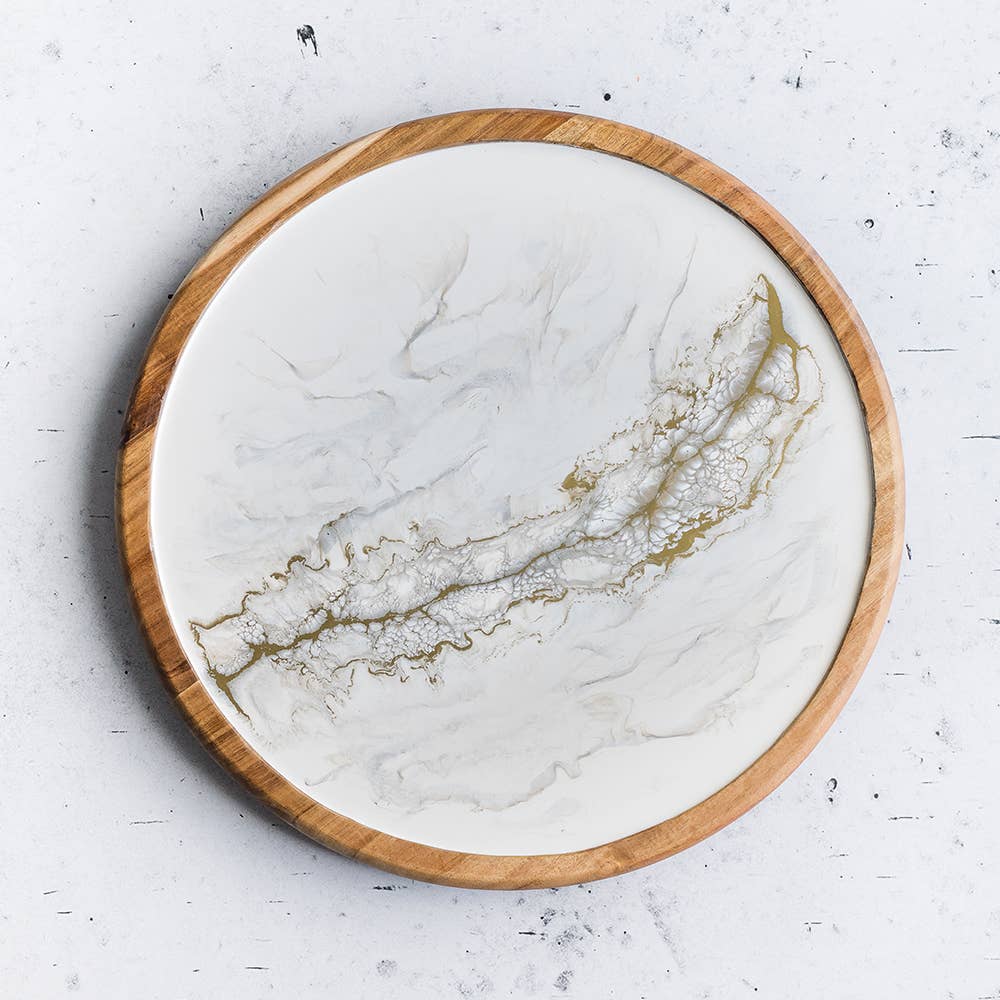 Acacia Resin Lazy Susan 16" - sale