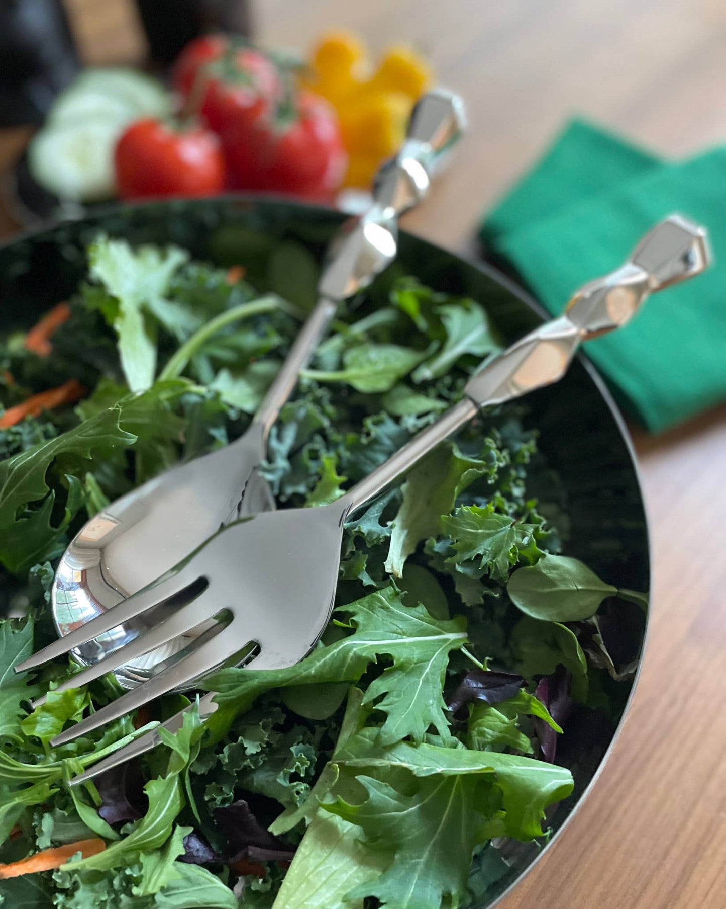 Faceted S/S Dinner Serving Set