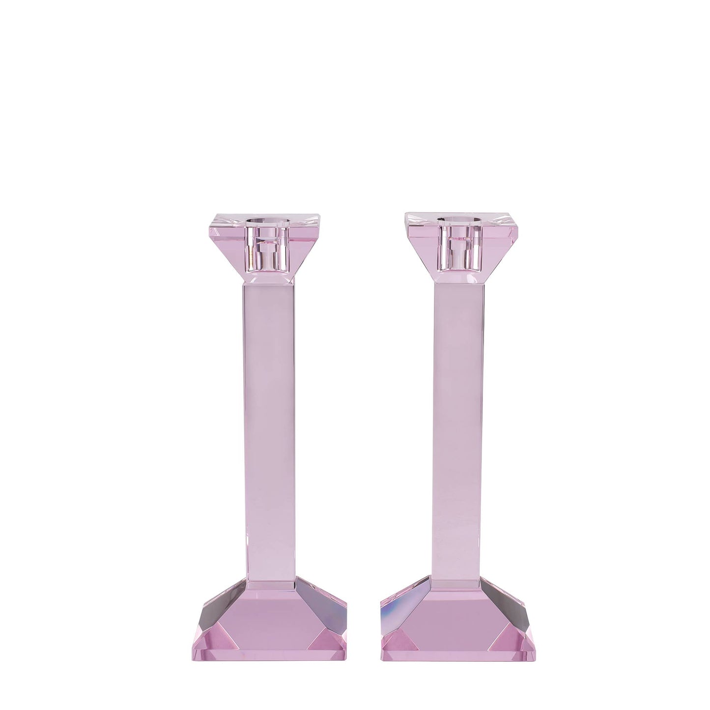 Pair of 9” Classy Crystal Candlesticks