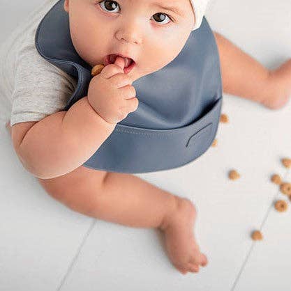 Classic - Set of Soft Vegan Leather Easy Clean Bibs 0-12 Months