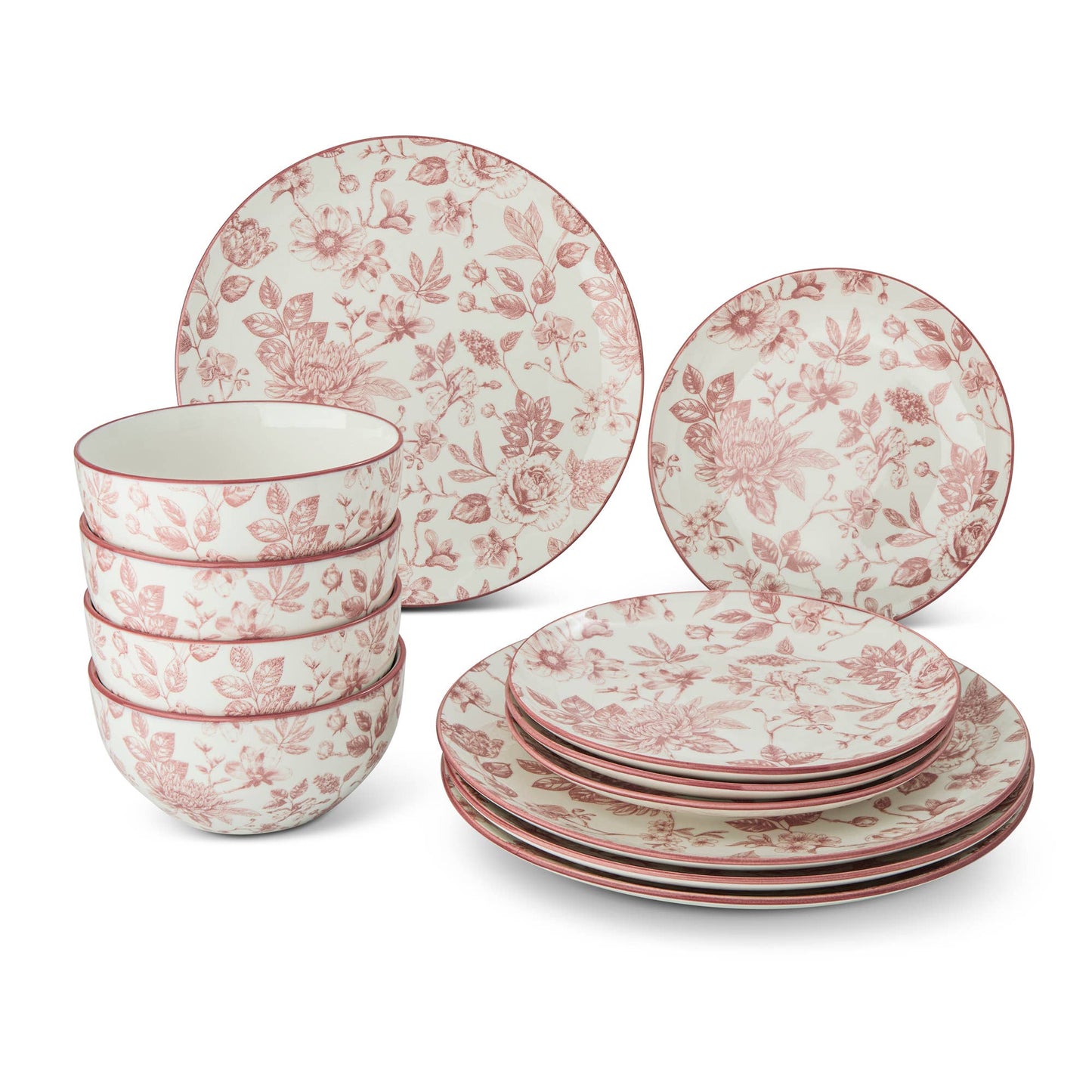 12pc Toile Dinnerware Set