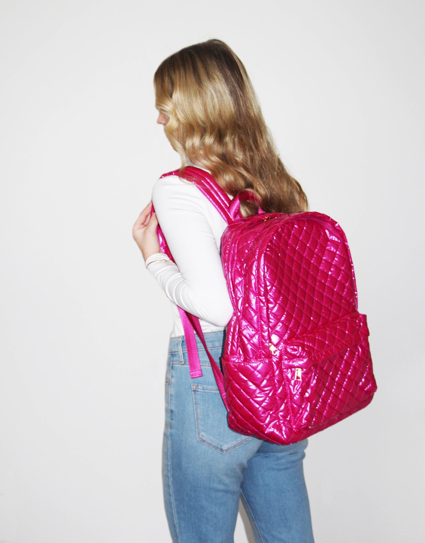 Diamond Backpack- Fuschia