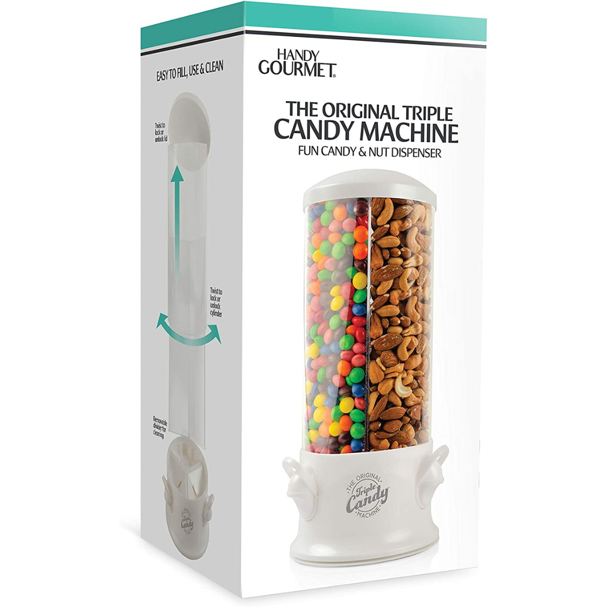 Handy Gourmet Original Triple Candy & Nut Dispenser