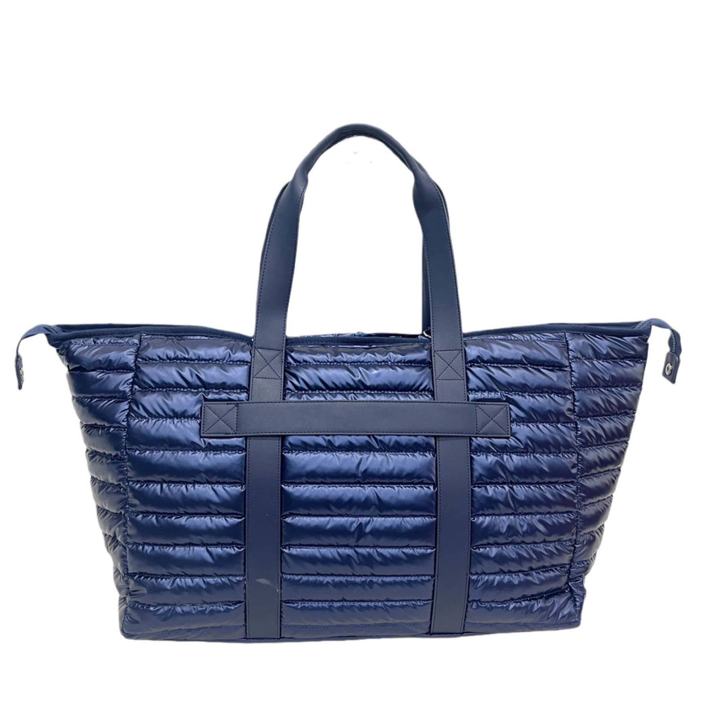 Puffer Weekender Duffle Travel Bag Sapphire Navy Blue 