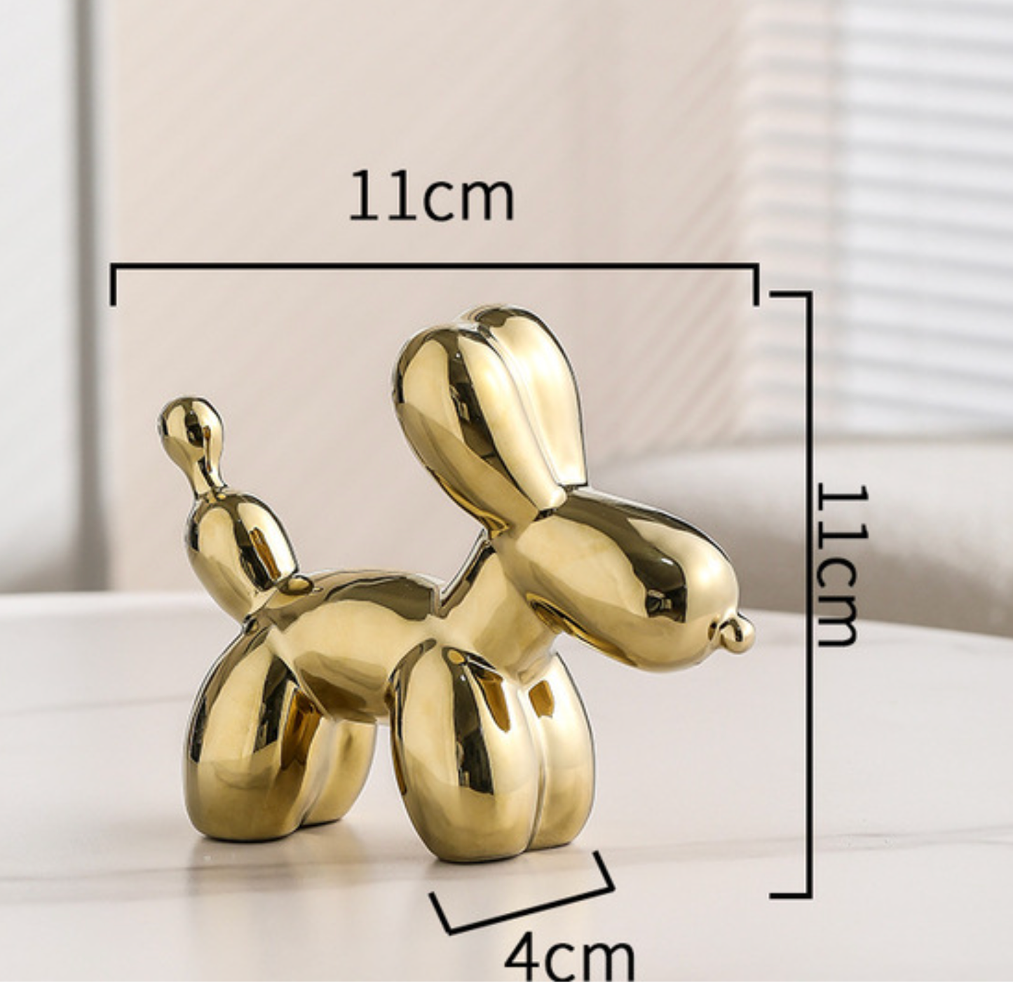 European Ceramic Gold-plated Balloon Dog