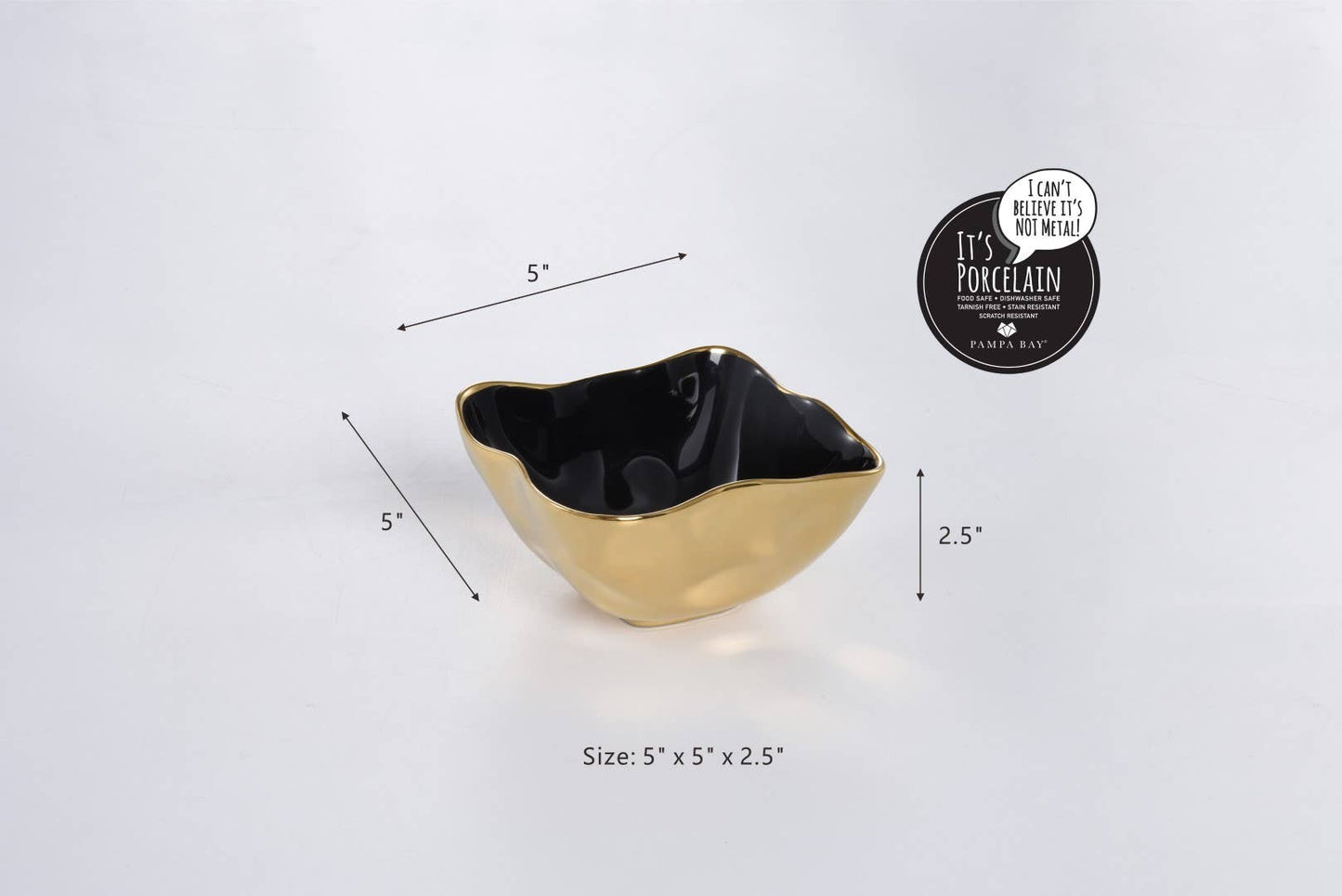 Square Snack Bowl - Black