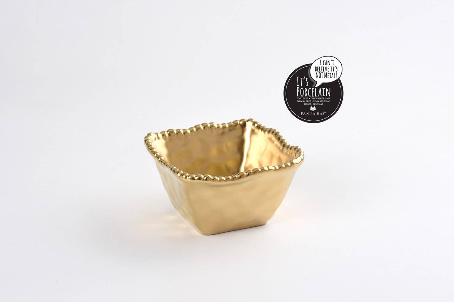 Square Snack Bowl - Gold