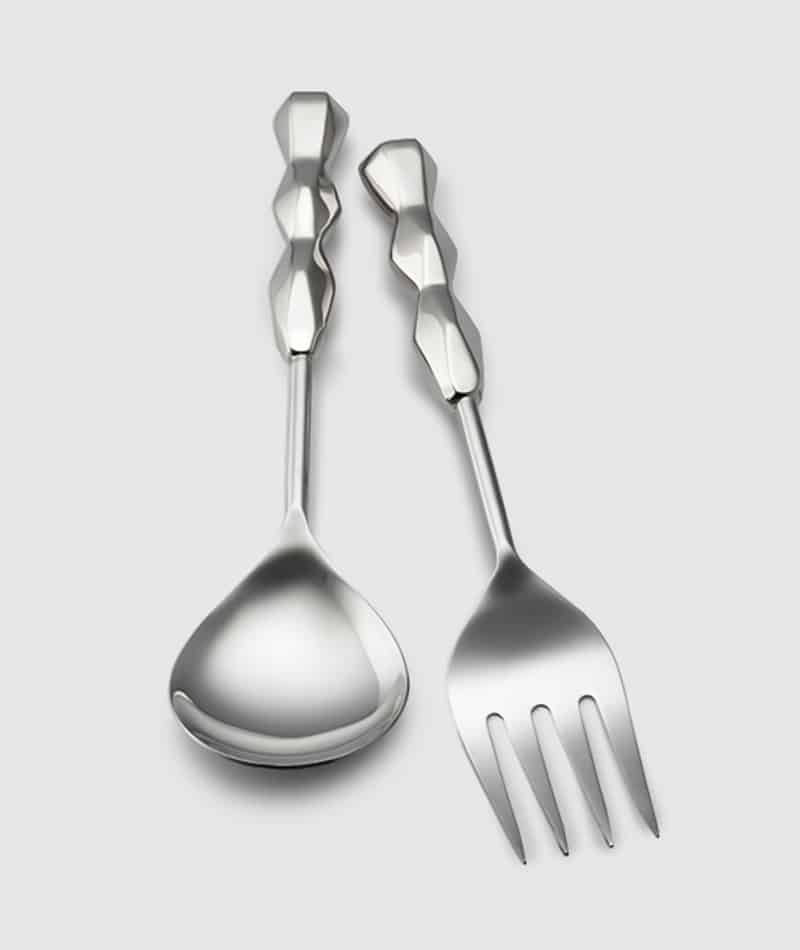Faceted S/S Dinner Serving Set